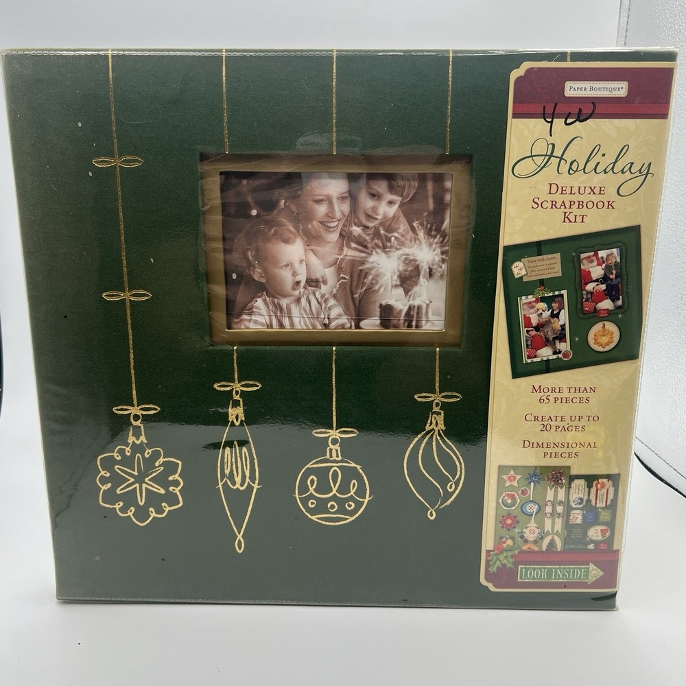 Holiday Deluxe Christmas Scrapbook Kit & Photo, Pages, Stickers Paper boutique